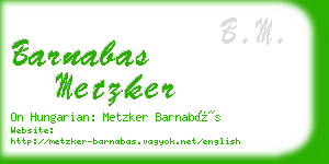 barnabas metzker business card